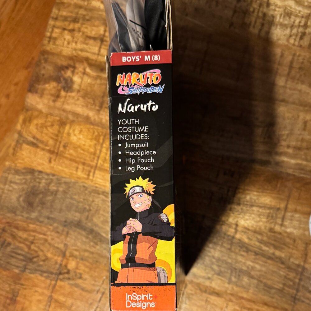 (BOYS' MED/8) NARUTO Child Costume Jumpsuit, leg & back hip pouches & headpiece - Picture 6 of 7